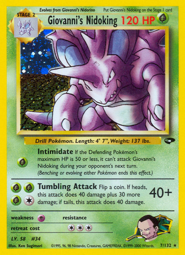 Gym Challenge Holo Giovanni's Nidoking #7/132 unlimited