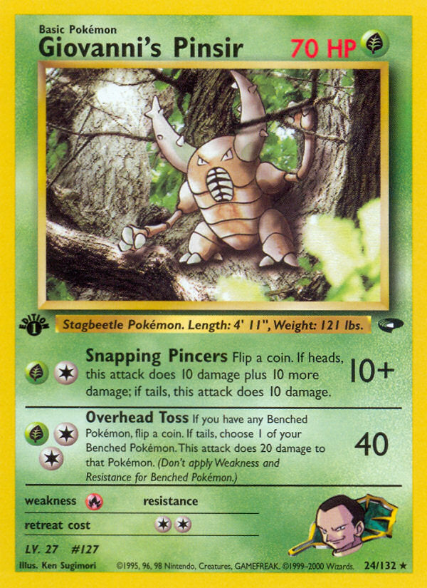 Gym Challenge Giovanni's Pinsir #24/132 first edition
