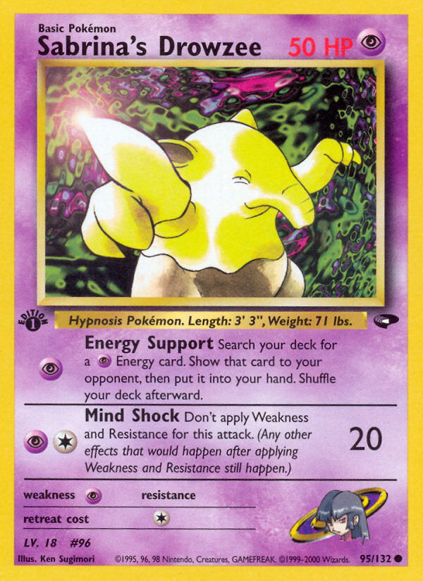 Gym Challenge Sabrina's Drowzee #95/132 first edition