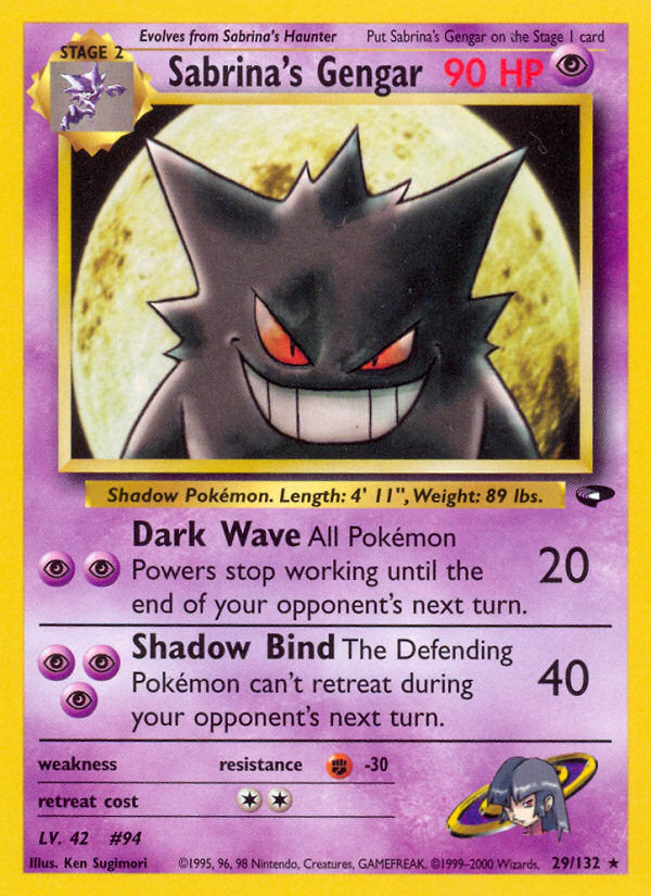 Gym Challenge Sabrina's Gengar #29/132 unlimited
