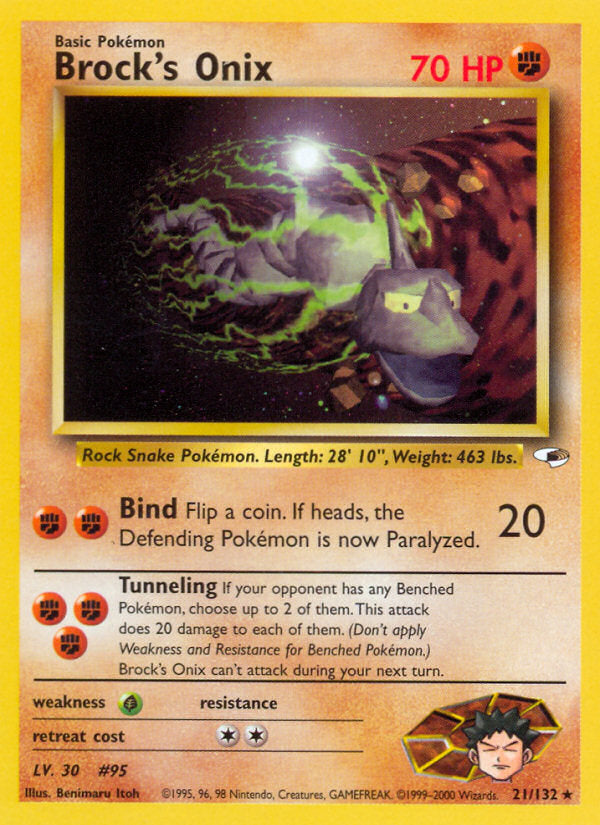 Gym Heroes Brock's Onix #21/132 unlimited