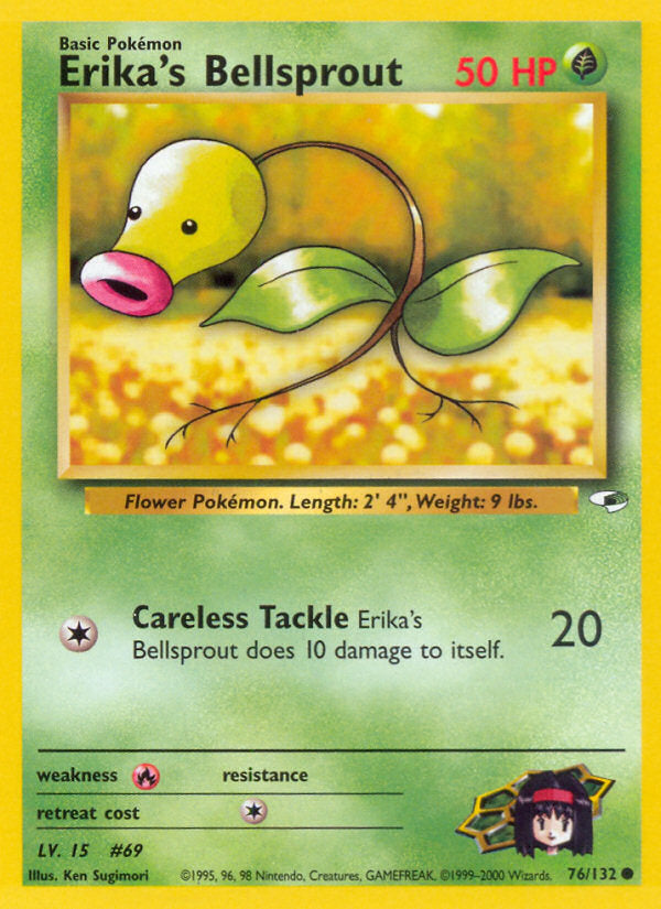 Gym Heroes Erika's Bellsprout #76/132 unlimited