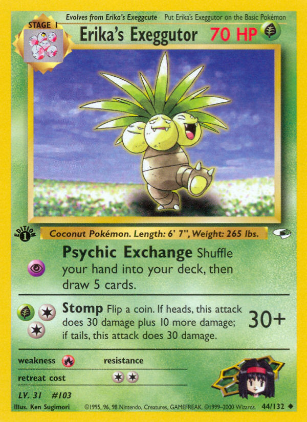 Gym Heroes Erika's Exeggutor #44/132 first edition