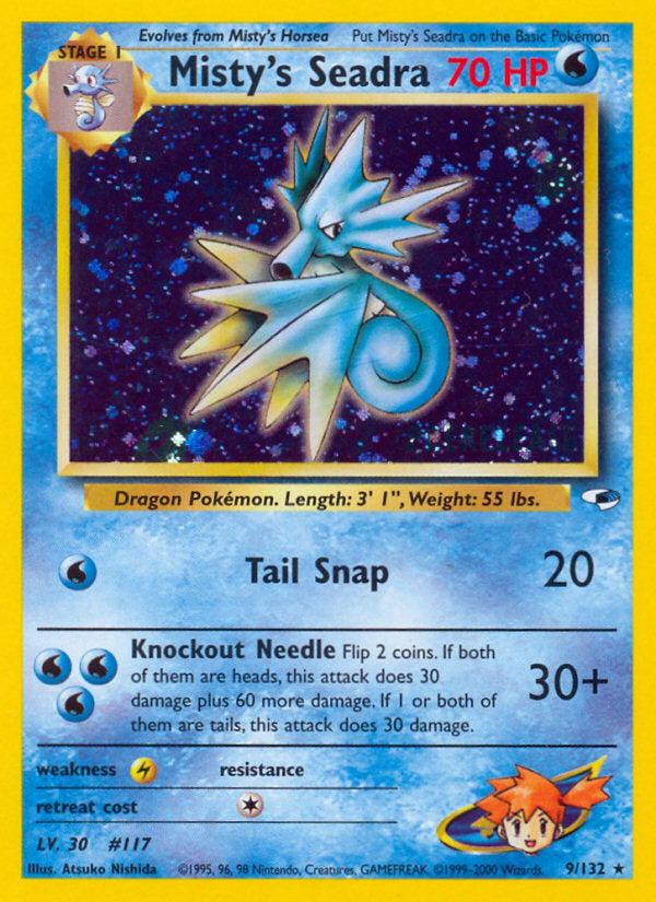Gym Heroes Holo Misty's Seadra #9/132 pre released