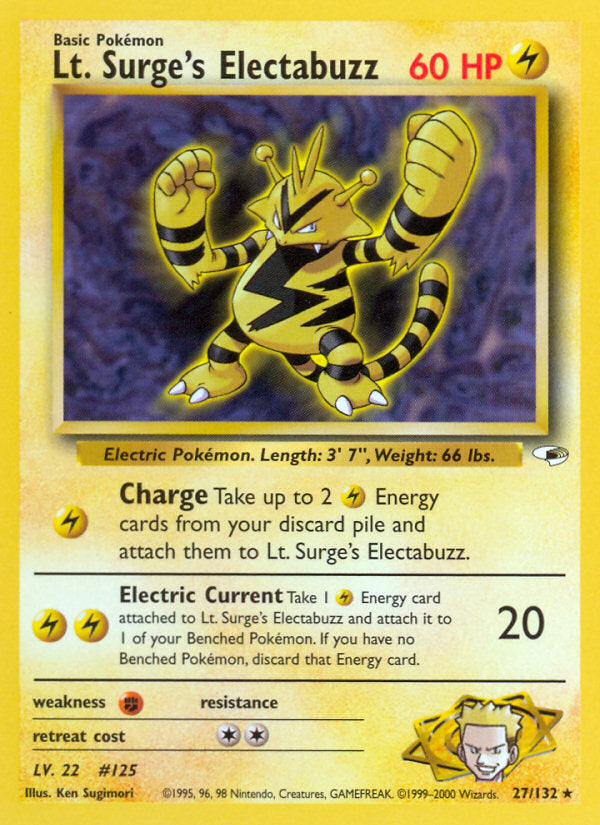Gym Heroes Lt. Surge's Electabuzz #27/132 unlimited