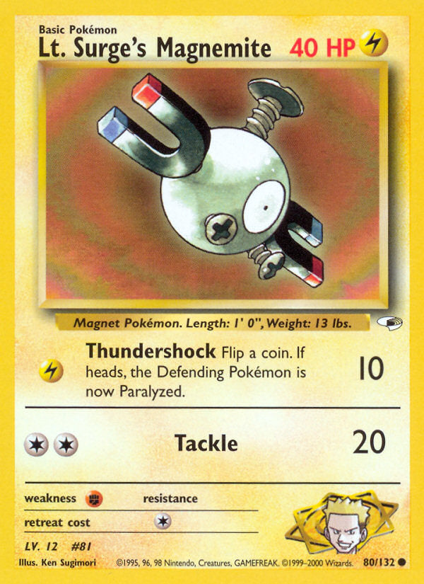 Gym Heroes Lt. Surge's Magnemite #80/132 unlimited