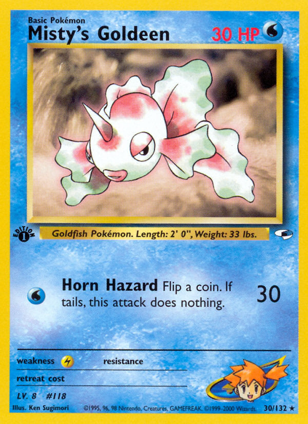 Gym Heroes Misty's Goldeen #30/132 first edition