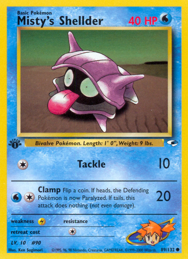 Gym Heroes Misty's Shellder #89/132 first edition