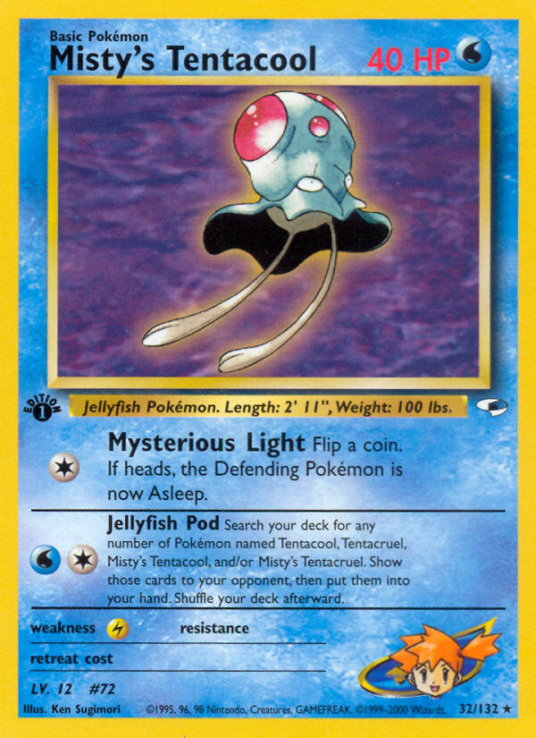 Gym Heroes Misty's Tentacool #32/132 first edition