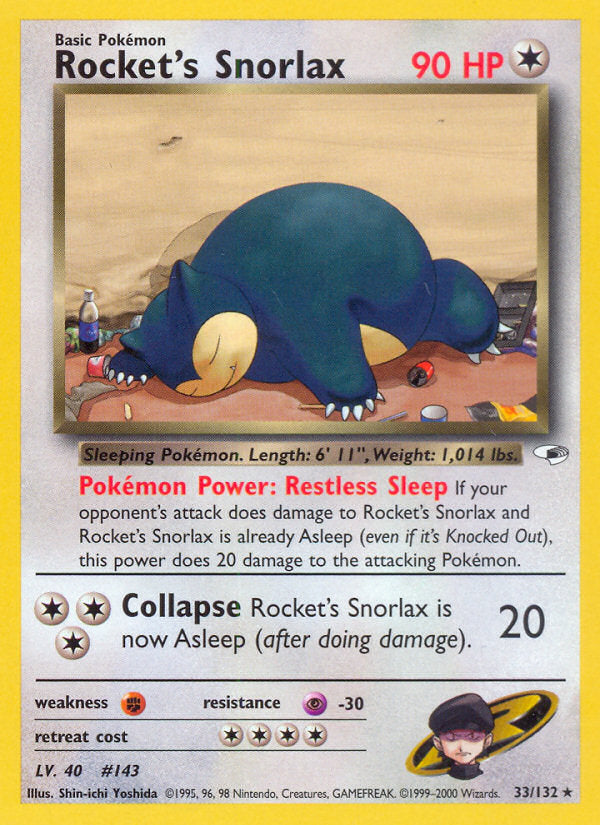 Gym Heroes Rocket's Snorlax #33/132 unlimited