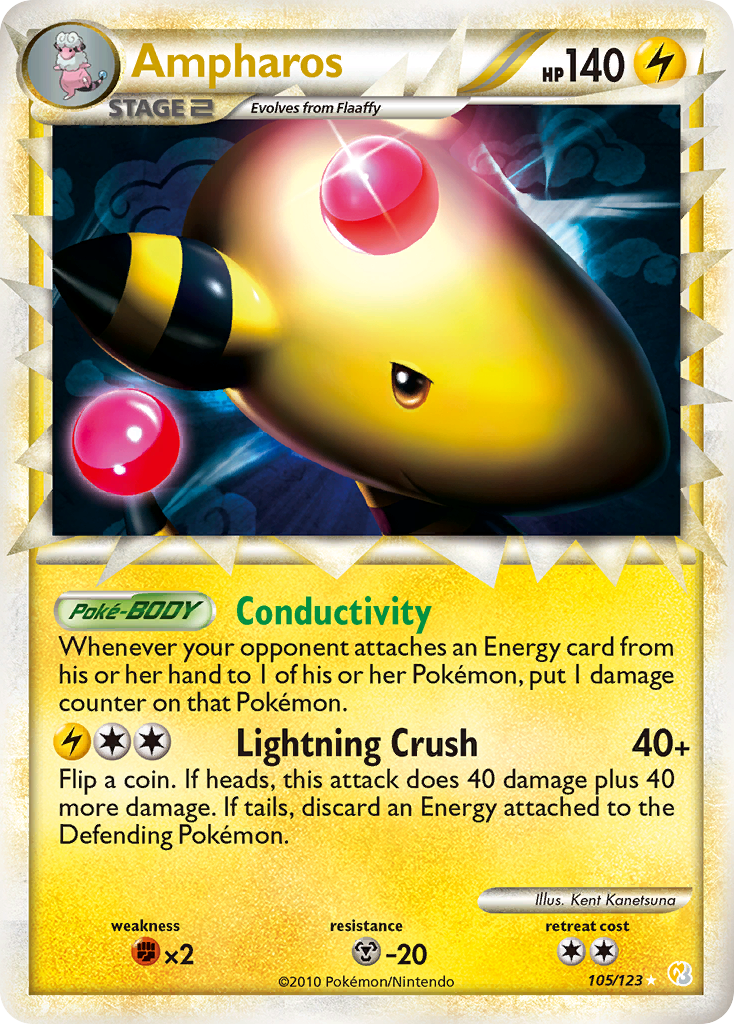 HeartGold SoulSilver Ampharos Prime #105/123