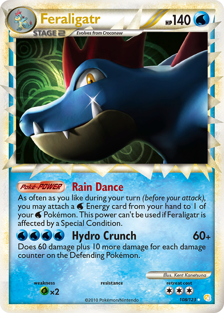 HeartGold SoulSilver Feraligatr Prime #108/123