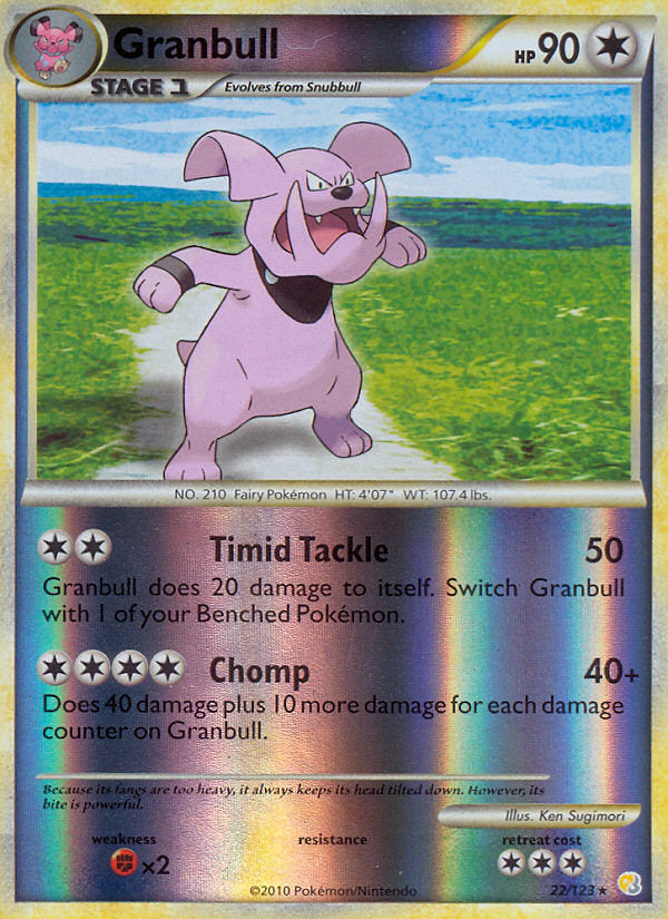 HeartGold SoulSilver Granbull #22/123 reverse holo