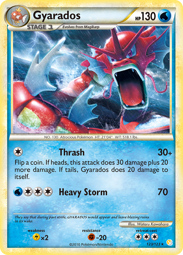 HeartGold SoulSilver Holo Gyarados #123/123
