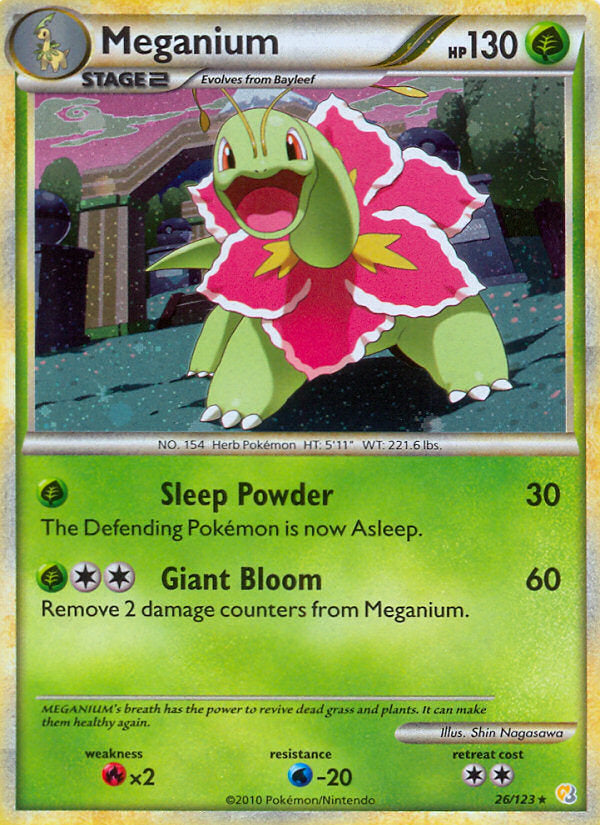 HeartGold SoulSilver Holo Meganium #26/123