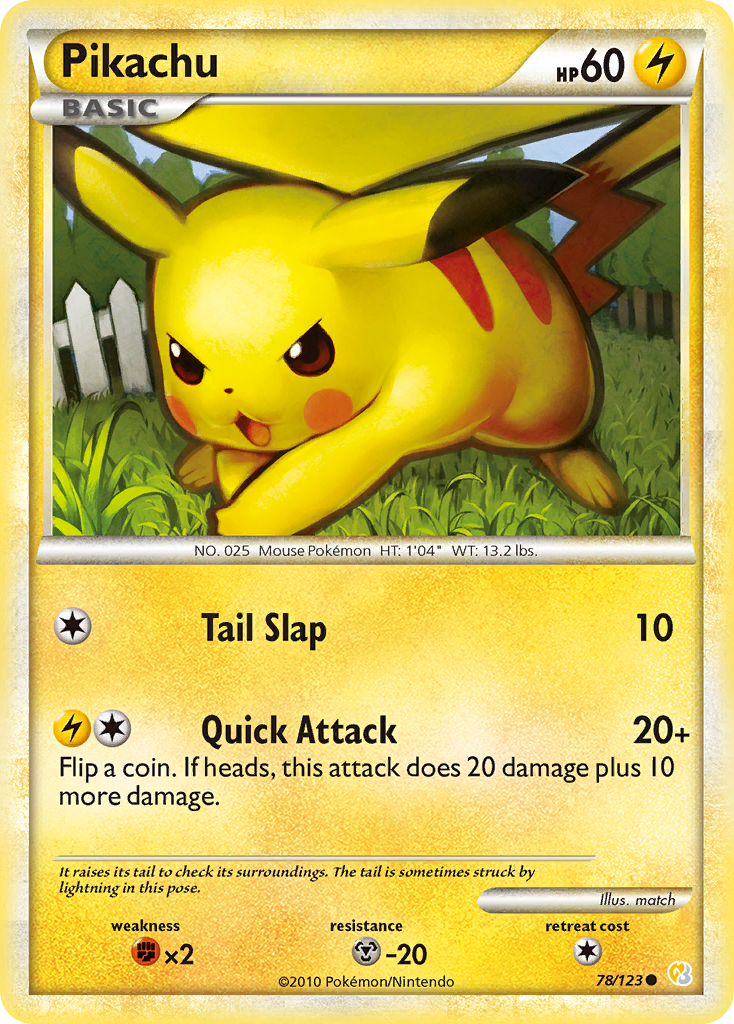 HeartGold SoulSilver Pikachu #78/123