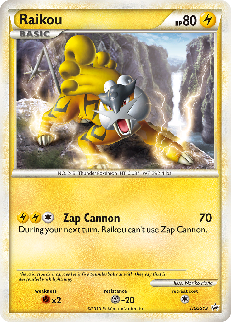 HeartGold SoulSilver Promo's Holo Raikou #19