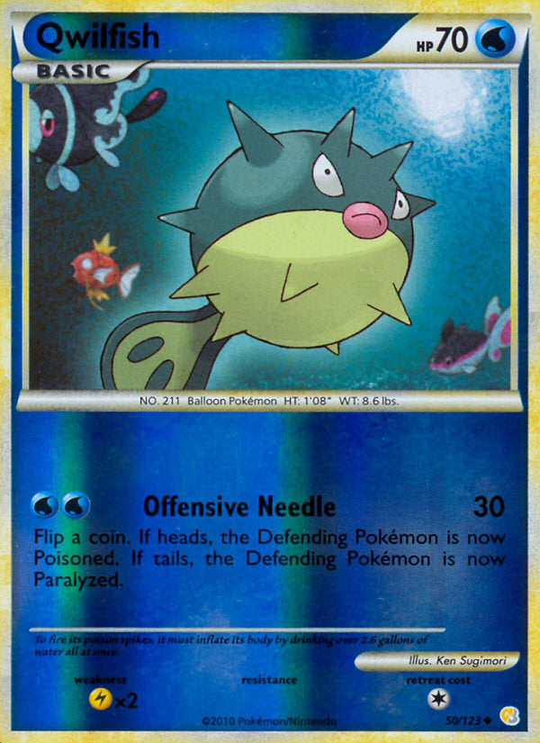 HeartGold SoulSilver Qwilfish #50/123 reverse holo