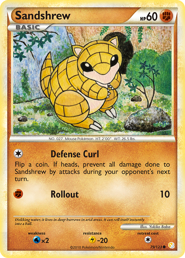 HeartGold SoulSilver Sandshrew #79/123