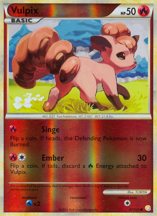 HeartGold SoulSilver Vulpix #87/123 reverse holo