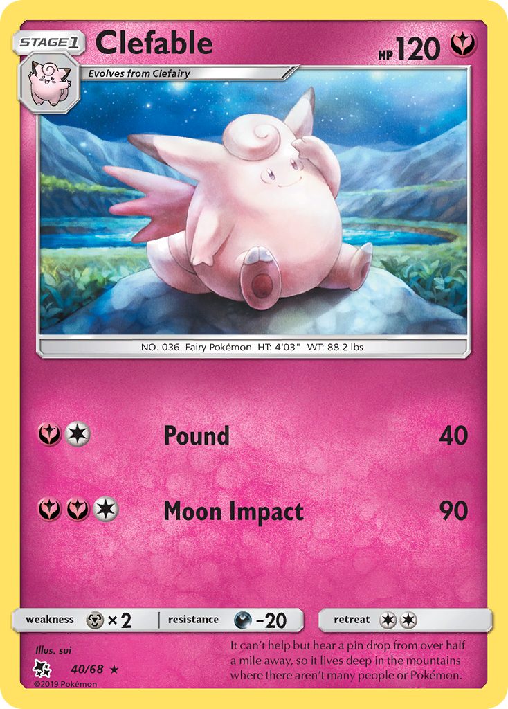 Hidden Fates Clefable #40/68