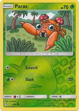 Hidden Fates Paras #4/68 reverse holo