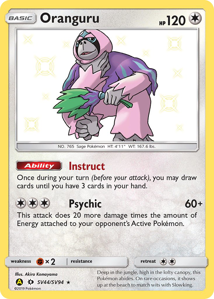 Hidden Fates Shiny Vault Oranguru SV44/SV94