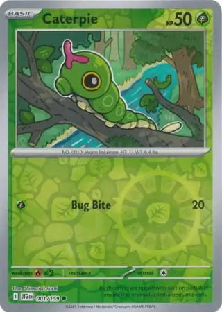 Journey Together Caterpie #1/159 reverse holo