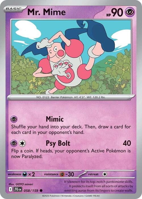 Journey Together Mr. Mime #58/159