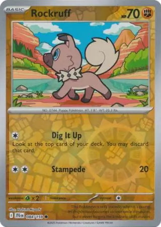 Journey Together Rockruff #84/159 reverse holo