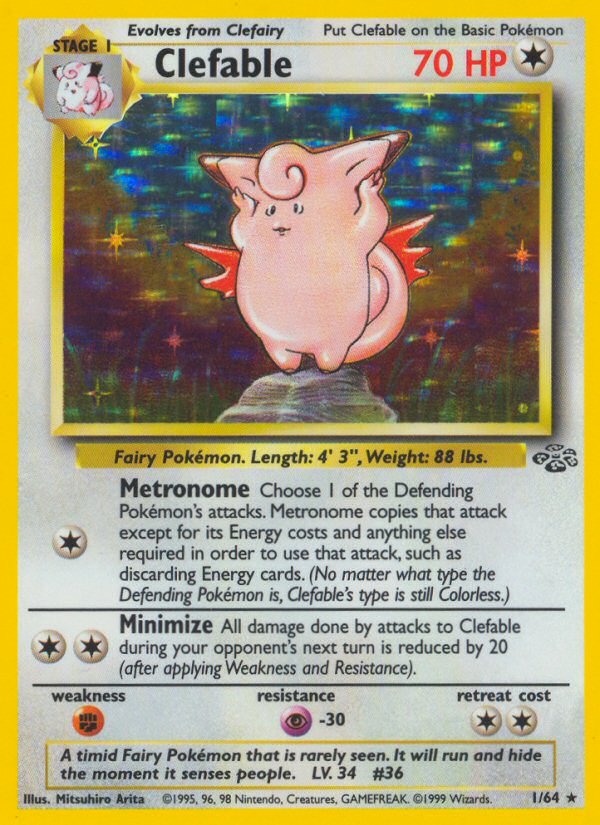 Jungle set Holo Clefable #1/64 unlimited