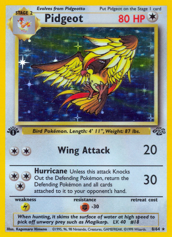 Jungle set Holo Pidgeot #8/64 first edition