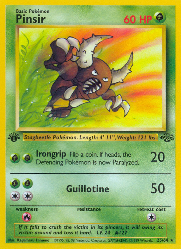 Jungle set Non Holo Pinsir #25/64 first edition