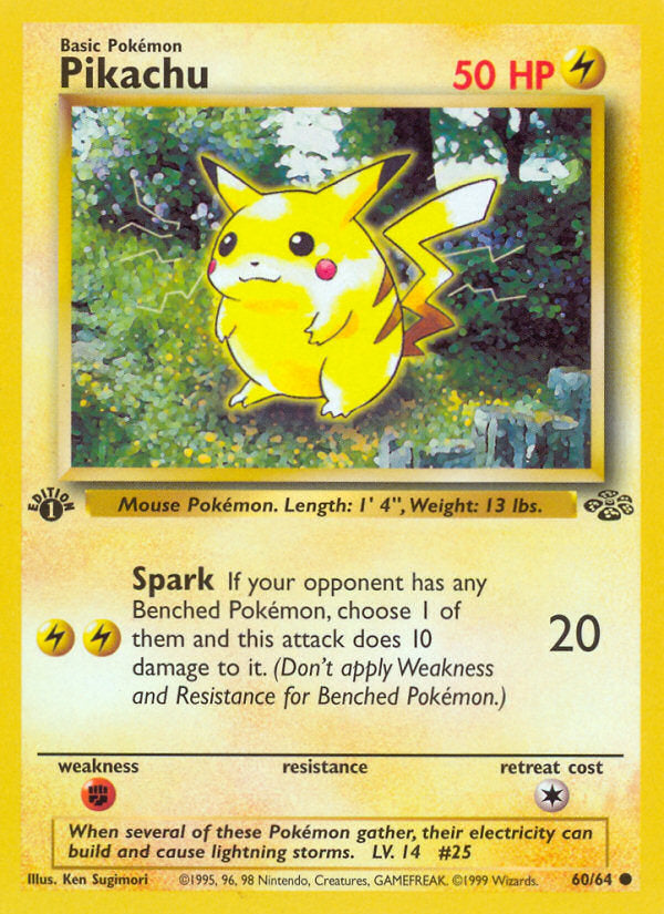 Jungle set Pikachu #60/64 first edition