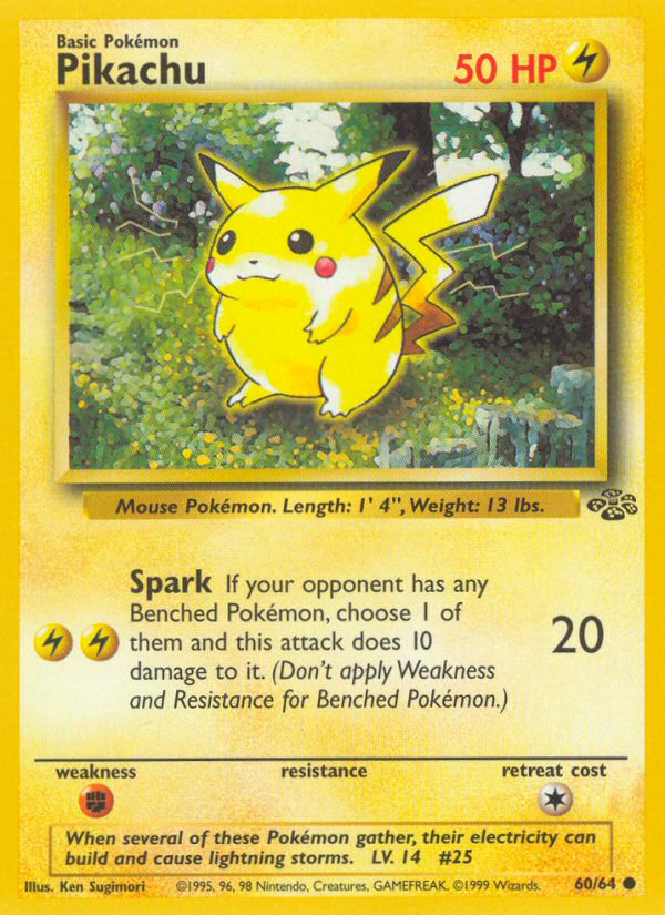Jungle set Pikachu #60/64 unlimited