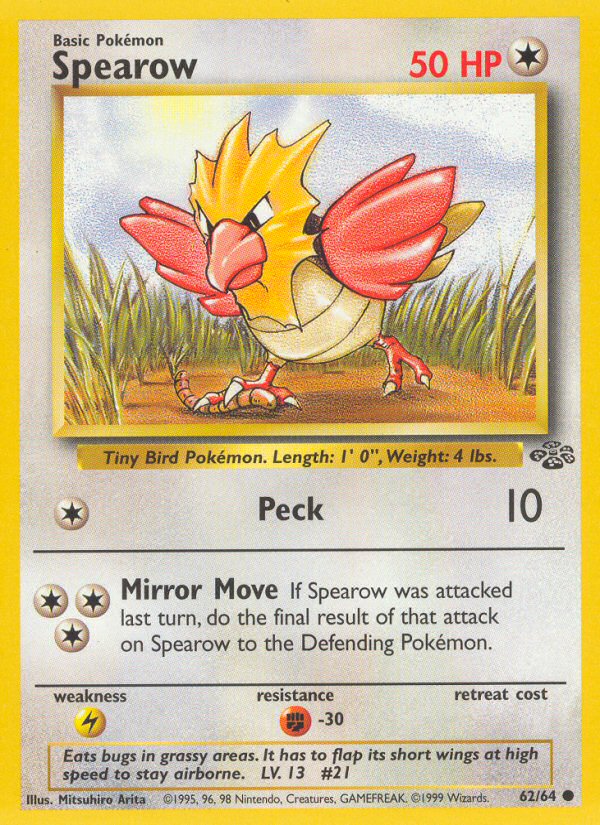 Jungle set Spearow #62/64 unlimited