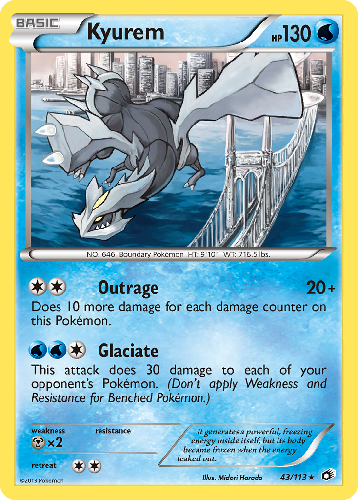 Legendary Treasures Non - Holo Kyurem #43/113