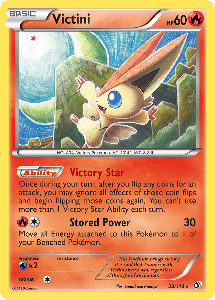 Legendary Treasures Non - Holo Victini #23/113