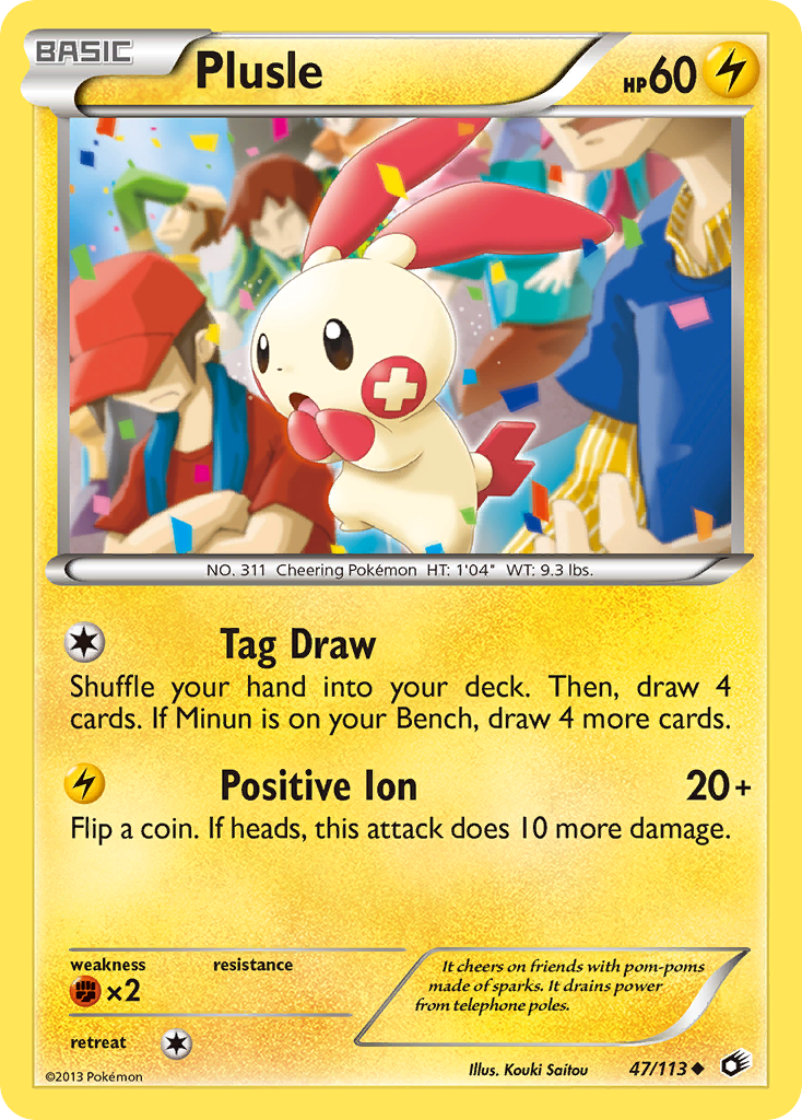 Legendary Treasures Plusle #47/113