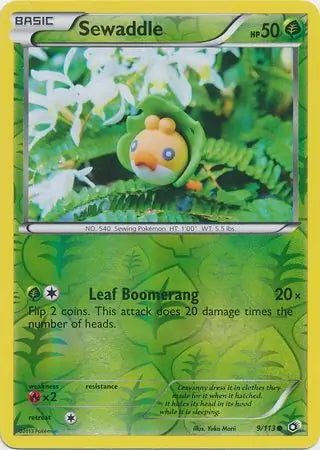 Legendary Treasures Sewaddle #9/113 reverse holo