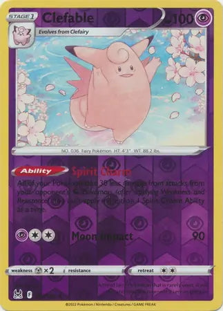 Lost Origin Clefable #63/196 reverse holo