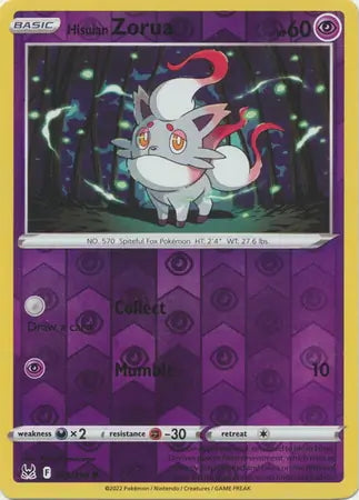 Lost Origin Hisuian Zorua #75/196 reverse holo