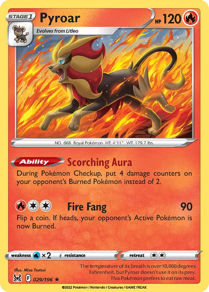 Lost Origin Holo Pyroar #29/196