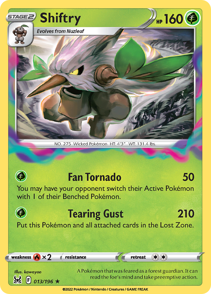 Lost Origin Holo Shiftry #13/196