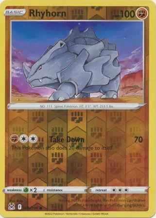 Lost Origin Rhyhorn #89/196 reverse holo