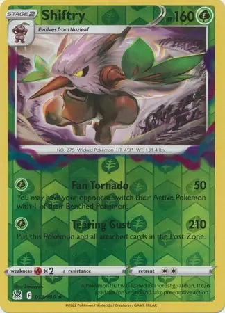 Lost Origin Shiftry #13/196 reverse holo