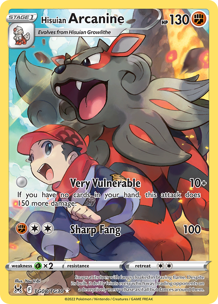 Lost Origin Trainer Gallery Hisuian Arcanine #TG8/30
