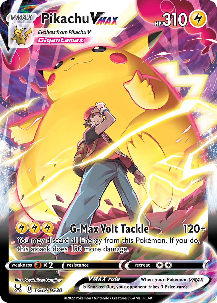 Lost Origin Trainer Gallery Pikachu VMAX #TG17/30