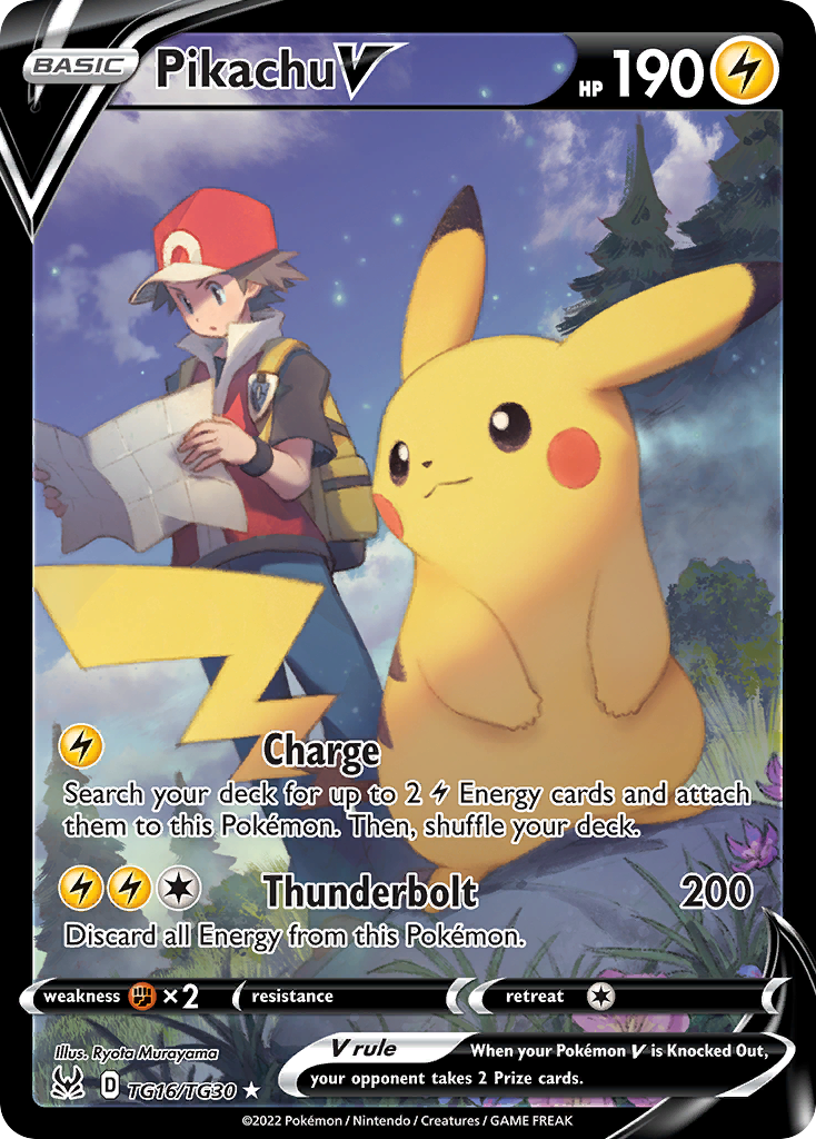 Lost Origin Trainer Gallery Pikachu V #TG16/30