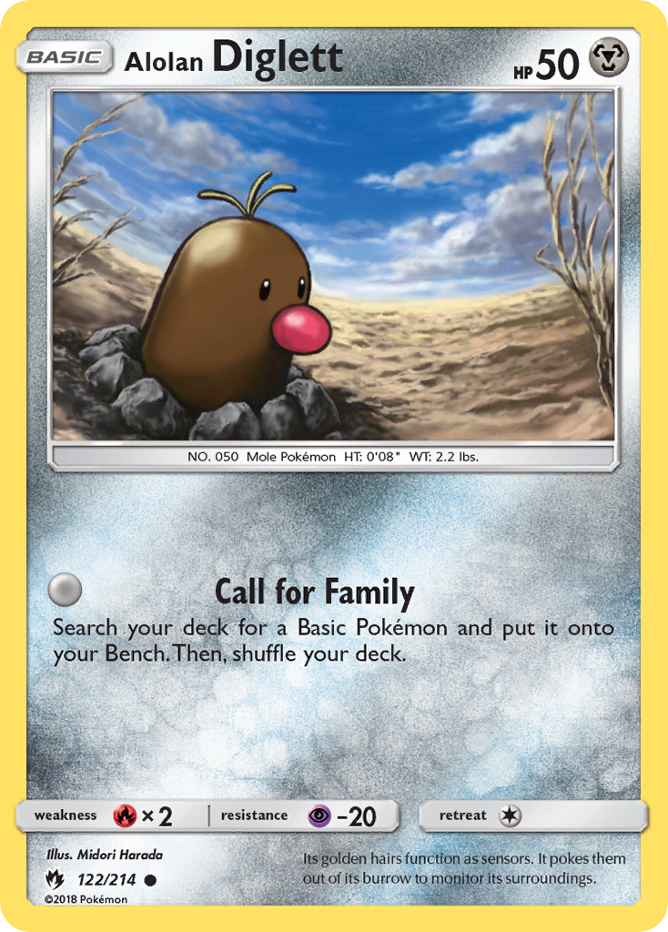 Lost Thunder Alolan Diglett #122/214